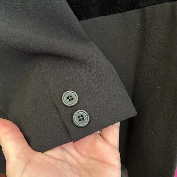 Apostrophe Essentials Blazer Tuxedo Style Black Womens 14 - Picture 4 of 6